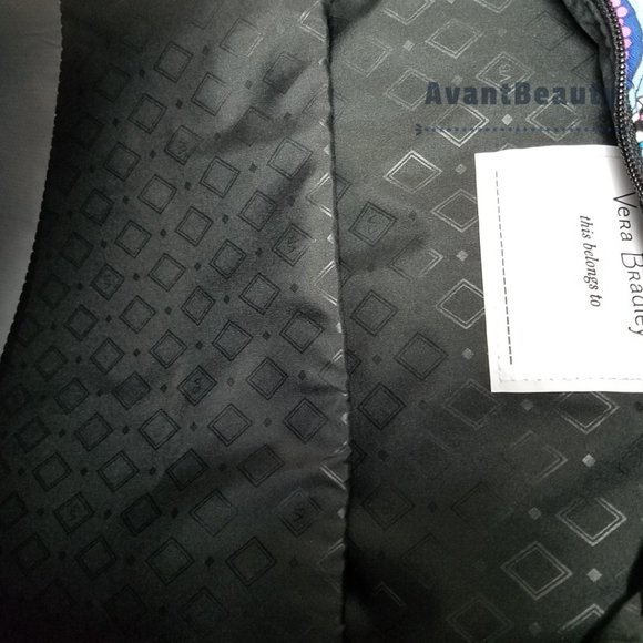 Vera Bradley Essential  Backpack Haymarket Paisley Blue Black Quilted Cotton New